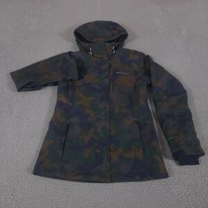 Columbia Jacket Womens XS Camo Golden Grove Omni-Tech Waterproof Hooded Outdoor